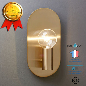 Applique tout bronze Simplicité nordique Métal créatif Mur TV chambre chevet